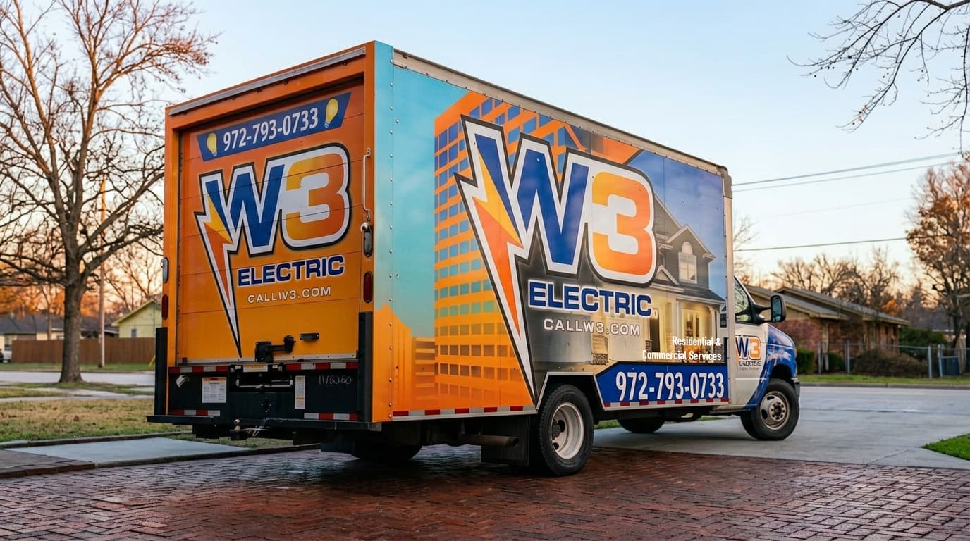 W3 Electric branded box truck after wrap